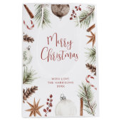 Rustikales Weihnachten Mittlere Geschenktüte (Vorderseite)