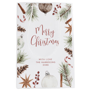 Rustikales Weihnachten Mittlere Geschenktüte