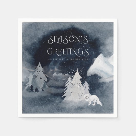 Rustikales Weihnachten Modernes Corporate Office-P Serviette (Vorderseite)