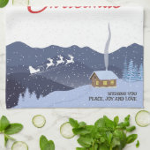 Rustikales Weihnachten | Neues Jahr glücklich | We Geschirrtuch (Gefaltet)