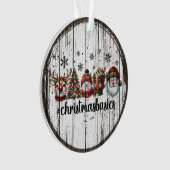 Rustikales Weihnachten Ornament (Vorderseite)