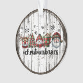 Rustikales Weihnachten Ornament (Vorderseite)