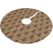 Rustikales Weihnachten Polyester Weihnachtsbaumdecke (Schrägansicht)