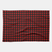 Rustikales Weihnachten Rot & Schwarz Büffel Karo Geschirrtuch (Horizontal)
