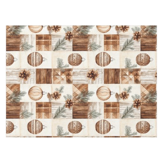 Rustikales Weihnachten Tischdecke (Vorderseite (Horizontal))