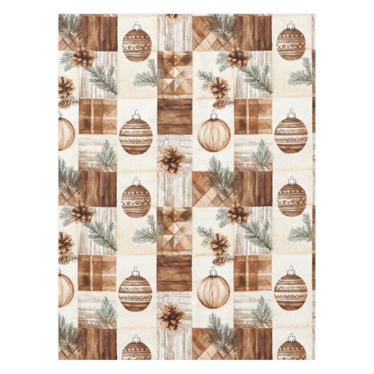 Rustikales Weihnachten Tischdecke (Vorderseite)