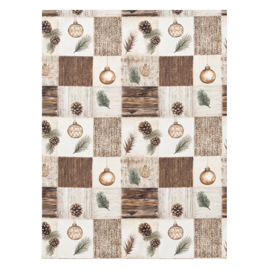 Rustikales Weihnachten Tischdecke (Vorderseite)