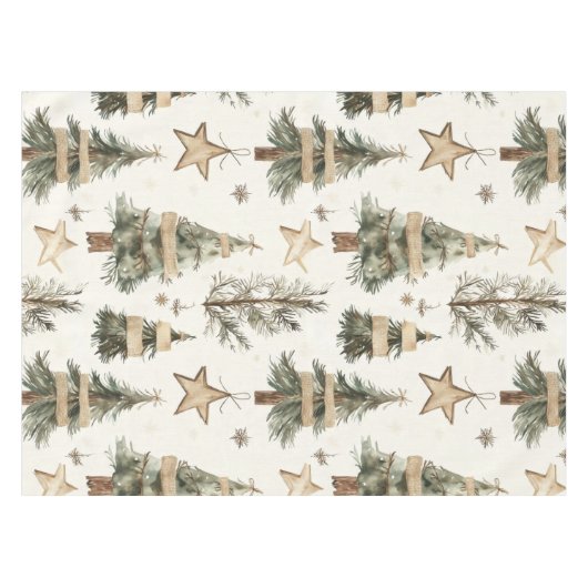 Rustikales Weihnachten Tischdecke (Vorderseite (Horizontal))
