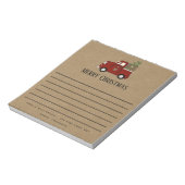 Rustikales Weihnachten Weihnachten Weihnachten Lkw Notizblock (Rotiert)