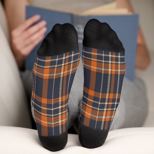 Rustikales Weihnachten/Winterkariertuch Socken (Unterseite)
