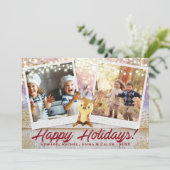 Rustikales Weihnachten | Zwei Fotos | Frame Collag (Stehend Vorderseite)