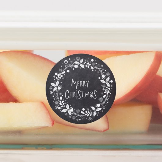 Rustikales Weihnachts-Blumenkreidebrett Etiketten (Befestigt)