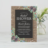 Rustikales Weihnachts-Brautparty Einladung (Stehend Vorderseite)