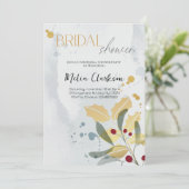 Rustikales Weihnachts-Brautparty - Feiertag Winter Einladung (Stehend Vorderseite)