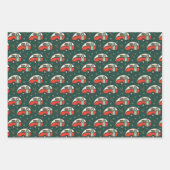 Rustikales Weihnachts-Camping Geschenkpapier Set (Vorderseite)