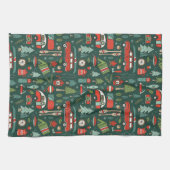 Rustikales Weihnachts-Camping Geschirrtuch (Horizontal)