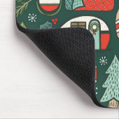 Rustikales Weihnachts-Camping Mousepad (Ecke)