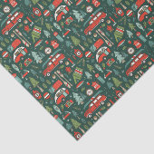 Rustikales Weihnachts-Camping Seidenpapier (Ausschnitt)