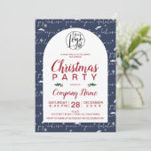 Rustikales Weihnachts-Drehbuch Corporate Party bla Einladung (Stehend Vorderseite)