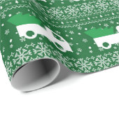 Rustikales Weihnachts-LKW-Geschenkpapier Geschenkpapier (Rolleneckpunkt)