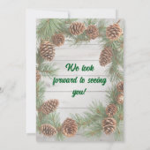 Rustikales Weihnachts-Party Einladung (Rückseite)