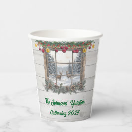 Rustikales Weihnachts-Party Pappbecher