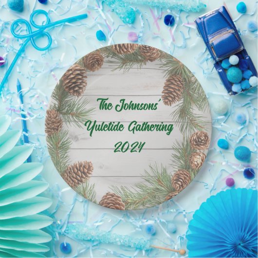 Rustikales Weihnachts-Party Pappteller (Party)