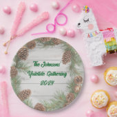 Rustikales Weihnachts-Party Pappteller (Party)