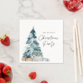 Rustikales Weihnachts-Party Personalisiert Paper N Serviette (Beispiel)