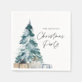 Rustikales Weihnachts-Party Personalisiert Paper N Serviette (Vorderseite)