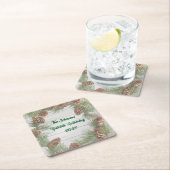 Rustikales Weihnachts-Party Rechteckiger Pappuntersetzer (Vor Ort)