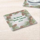 Rustikales Weihnachts-Party Rechteckiger Pappuntersetzer (angewinkelt)