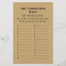 Rustikales Weihnachts-Party-Spiel DRUCKT