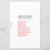 Rustikales Weihnachts-Party-Spiel DRUCKT (Rückseite)