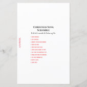 Rustikales Weihnachts-Party-Spiel DRUCKT (Rückseite)