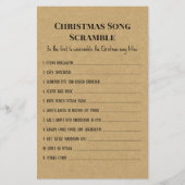 Rustikales Weihnachts-Party-Spiel DRUCKT (Vorderseite)