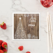 Rustikales Weihnachts-Snowflake-Party Serviette (Beispiel)