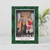 Rustikales Weihnachtsbauernhaus Flannel Holiday Ph Feiertagskarte (Stehend Vorderseite)