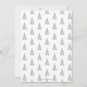 Rustikales Weihnachtsbaum-Brautparty Einladung (Rückseite)