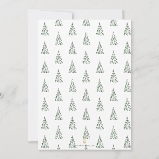 Rustikales Weihnachtsbaum-Brautparty Einladung (Rückseite)