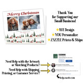 Rustikales Weihnachtsbaum Foto Feiertagskarte