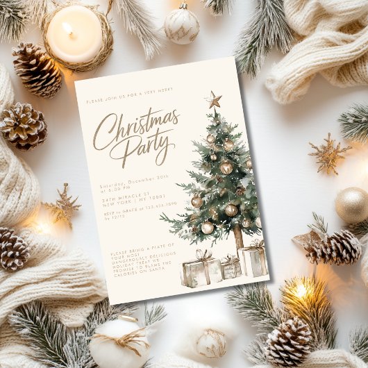 Rustikales Weihnachtsbaum Natur Weihnachtsfest Par Einladung
