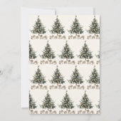 Rustikales Weihnachtsbaum Natur Weihnachtsfest Par Einladung (Rückseite)