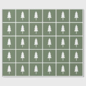 Rustikales Weihnachtsbaum-Papier Geschenkpapier (Flach)