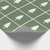 Rustikales Weihnachtsbaum-Papier Geschenkpapier (Ecke)