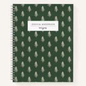 Rustikales Weihnachtsbaum Personalisiertes Rezept  Notizblock (Vorderseite)