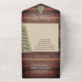 Rustikales Weihnachtsbaum String Lights Company Pa All In One Einladung (Außenbereich)