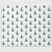 Rustikales Weihnachtsbaumgeschenk Geschenkpapier (Flach)