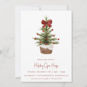 Rustikales Weihnachtsbaumhaus Einladung (Vorderseite)