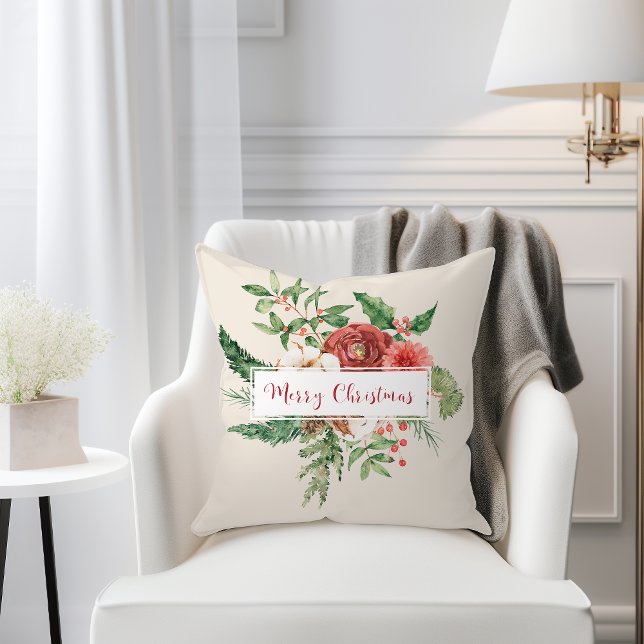 Rustikales Weihnachtsbaumkissen Kissen (Rustic Christmas Throw Pillow
)